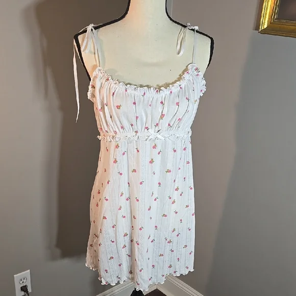 For Love and Lemons White Floral Sleeveless Dress - Picture 1 of 3